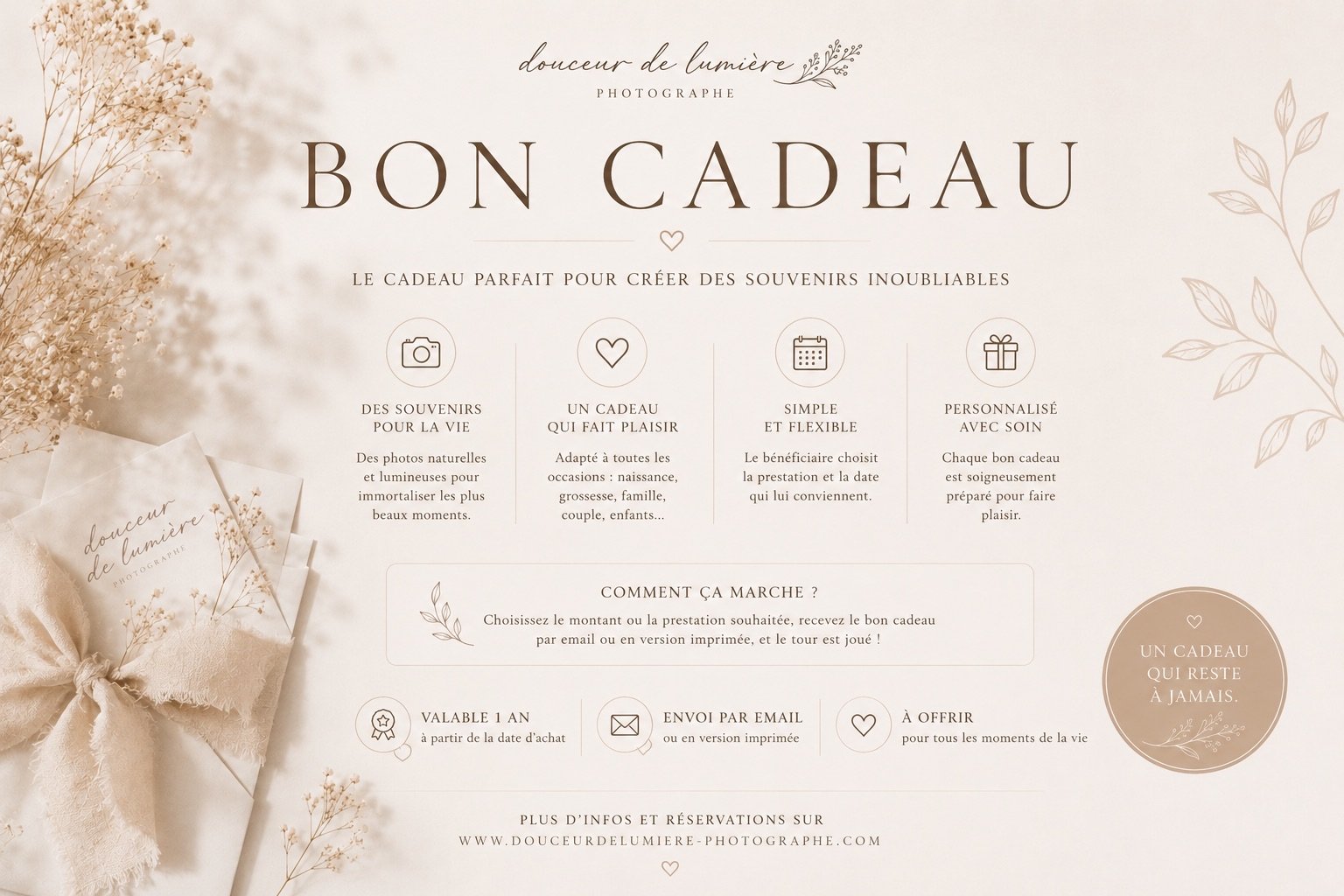 Bon cadeau collaboration Un Temps Pour Nous